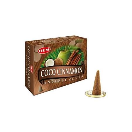 Coco Cinnamon Incense Cones 1Pk/10Ad.